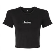 Logo Ribbed Baby Tee | Black