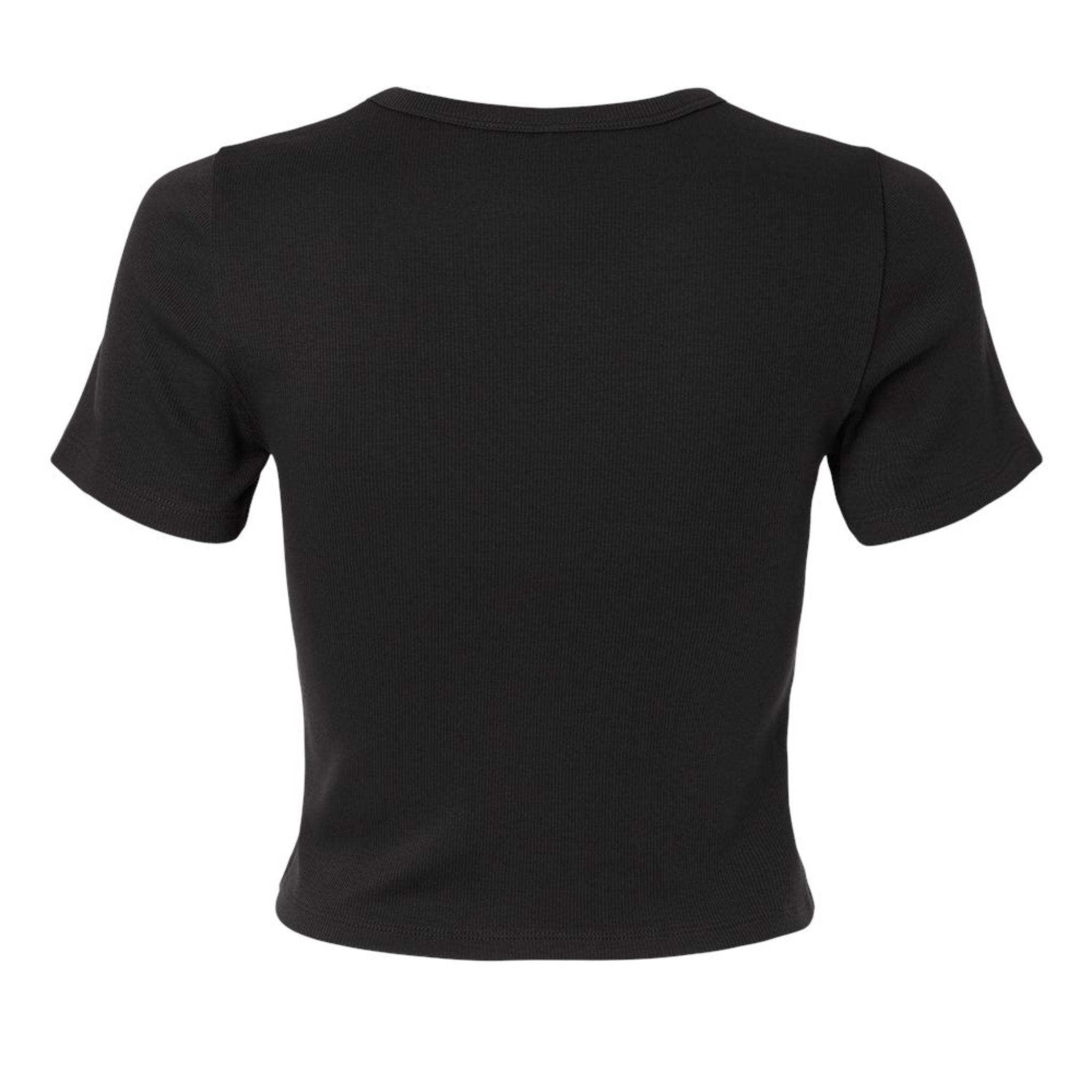 Logo Ribbed Baby Tee | Black