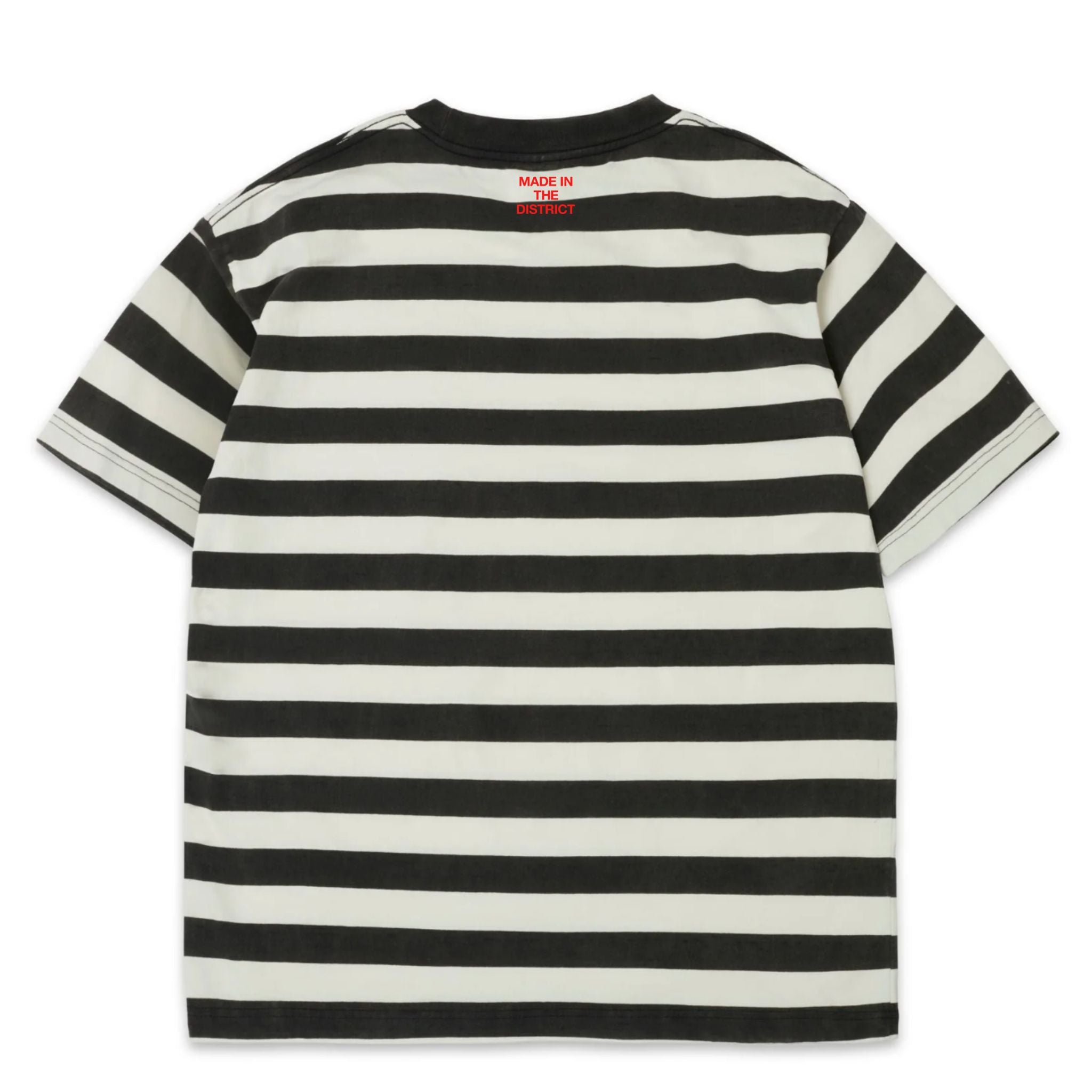 Revenge Striped Heavyweight Tee | Black White