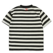 Revenge Striped Heavyweight Tee | Black White