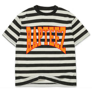 Revenge Striped Heavyweight Tee | Black White
