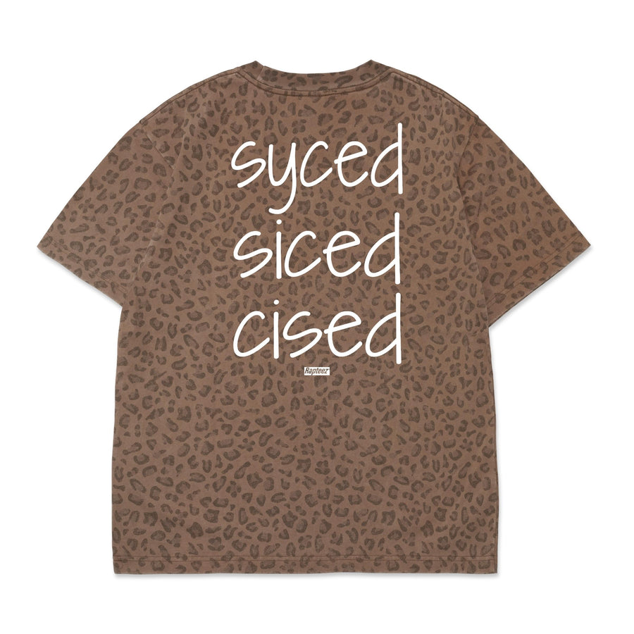 Syced Heavyweight Tee | Brown Leopard