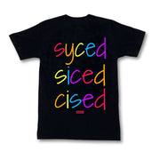 Syced Siced Cised Multicolor Tee | Black