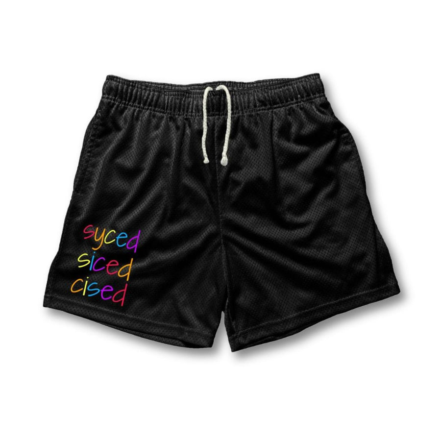 Syced Siced Cised Mesh Shorts | Black