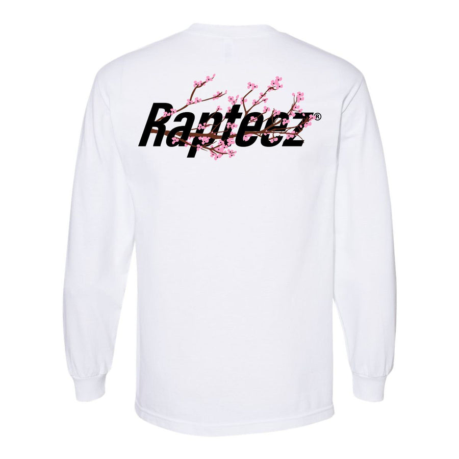Rapteez® Cherry Blossom Logo L/S Tee | White