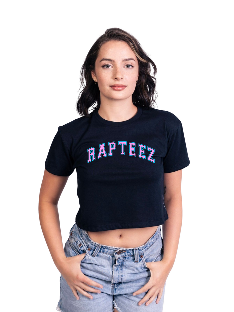 Rapteez Collegiate Crop Tee | Black