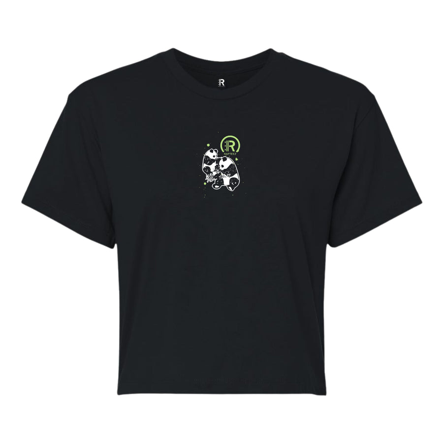 Panda Crop Tee | Black