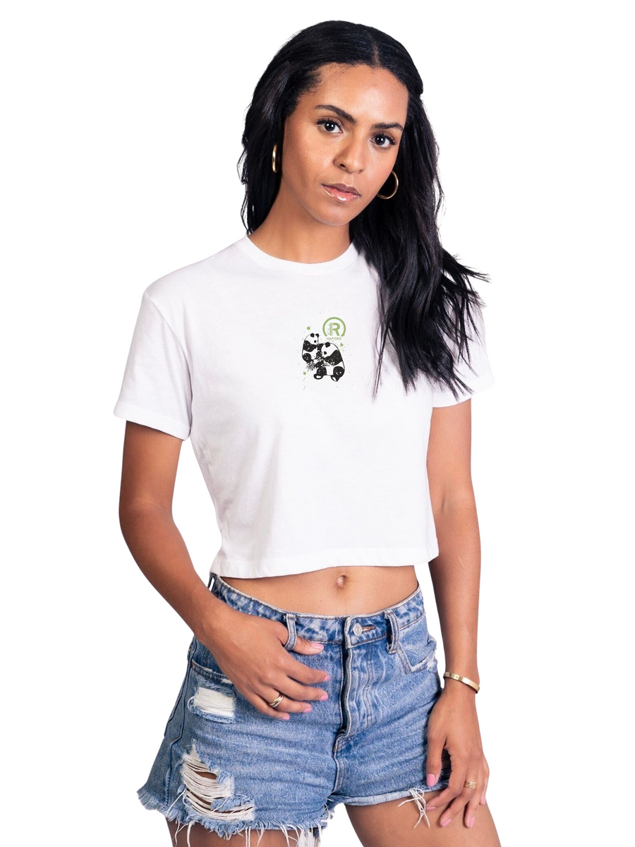 Rapteez Panda Crop Tee | White