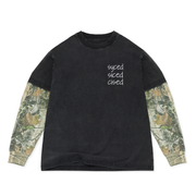 Syced Siced Cised Heavyweight Camo L/S Tee | Black
