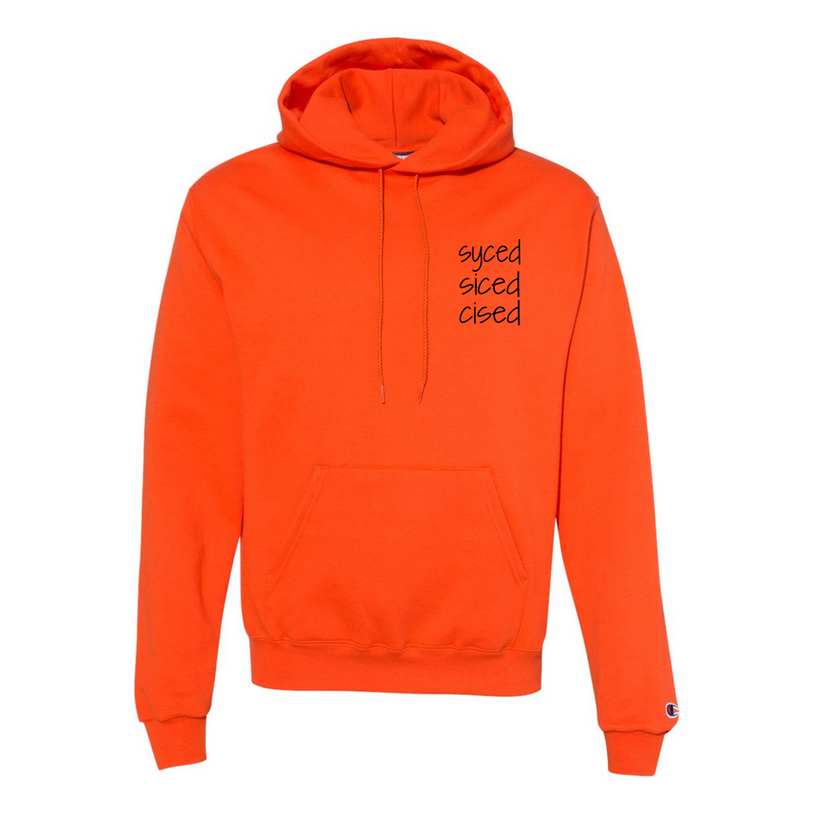 Syced Siced Cised Champion® Hoodie | Orange