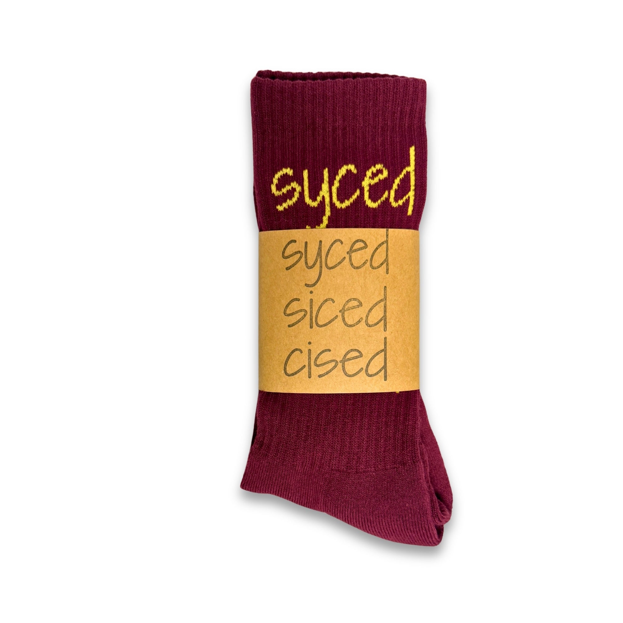 Syced Socks | Burgundy