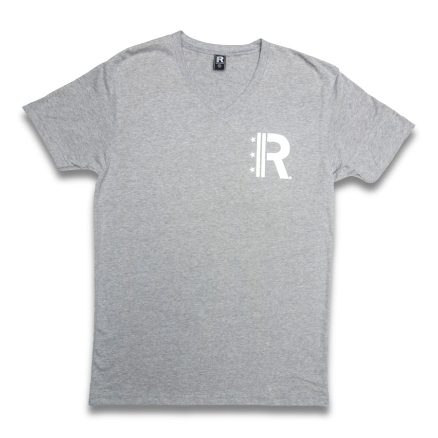 Rapteez® OG Logo V-Neck T-Shirt | Grey