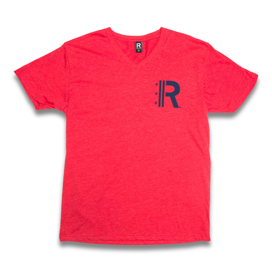 Rapteez® OG Logo V-Neck T-Shirt | Red
