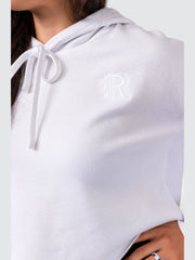 Rapteez OG Logo Cropped Hoodie | White