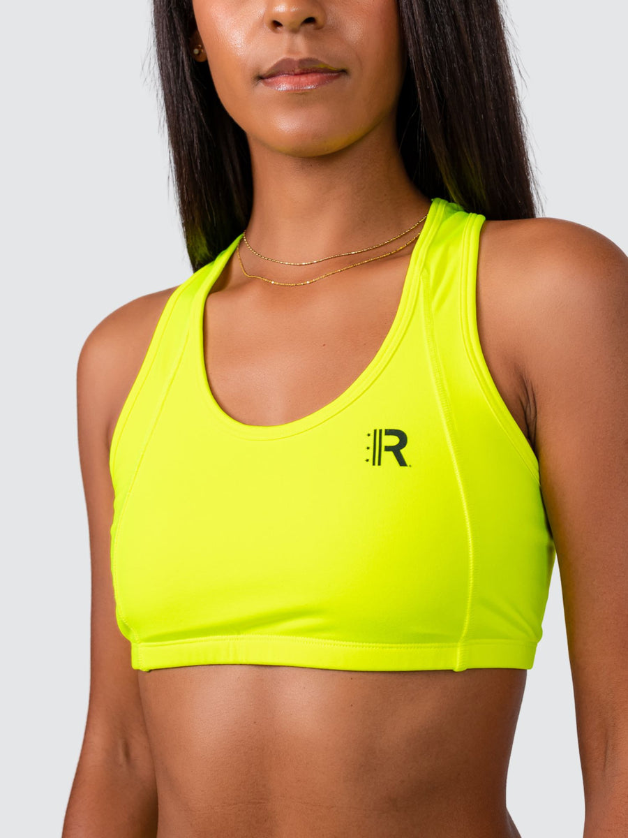 Nike Pro Sports Bra In Neon Yellow Size Large